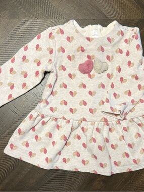 Mayoral Newborn Cream and Pink Heart Print Bodysuit